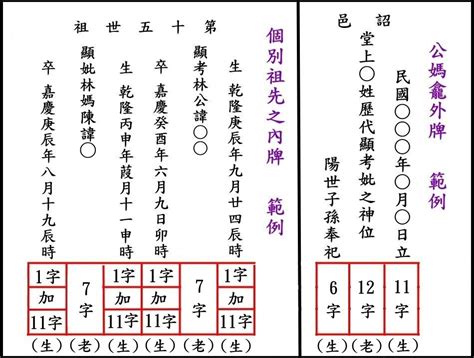 往生 牌位寫法